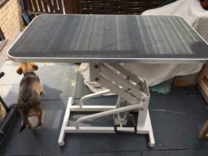 Adjustable height diy dog grooming table